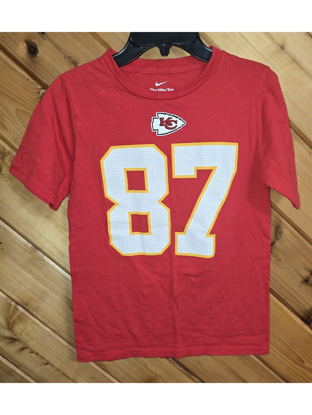 Nike Kansas City Chiefs Travis Kelce Jersey T-Shirt NFL Tee Youth Size Medium